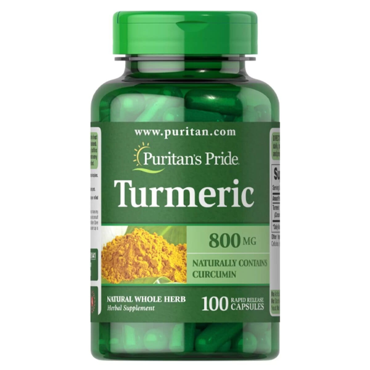 Puritan’s Pride Turmeric 800mg, 100 Capsules