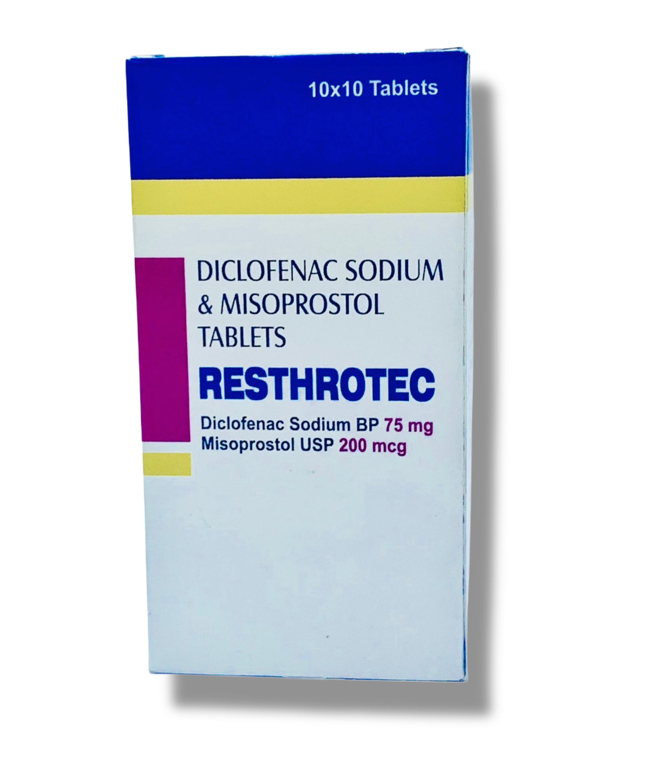 Resthrotec 75mg ( Diclofenac+Misoprostol) x100