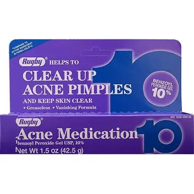 Rugby Acne Medication 10% Benzoyl Peroxide Gel 42.5g