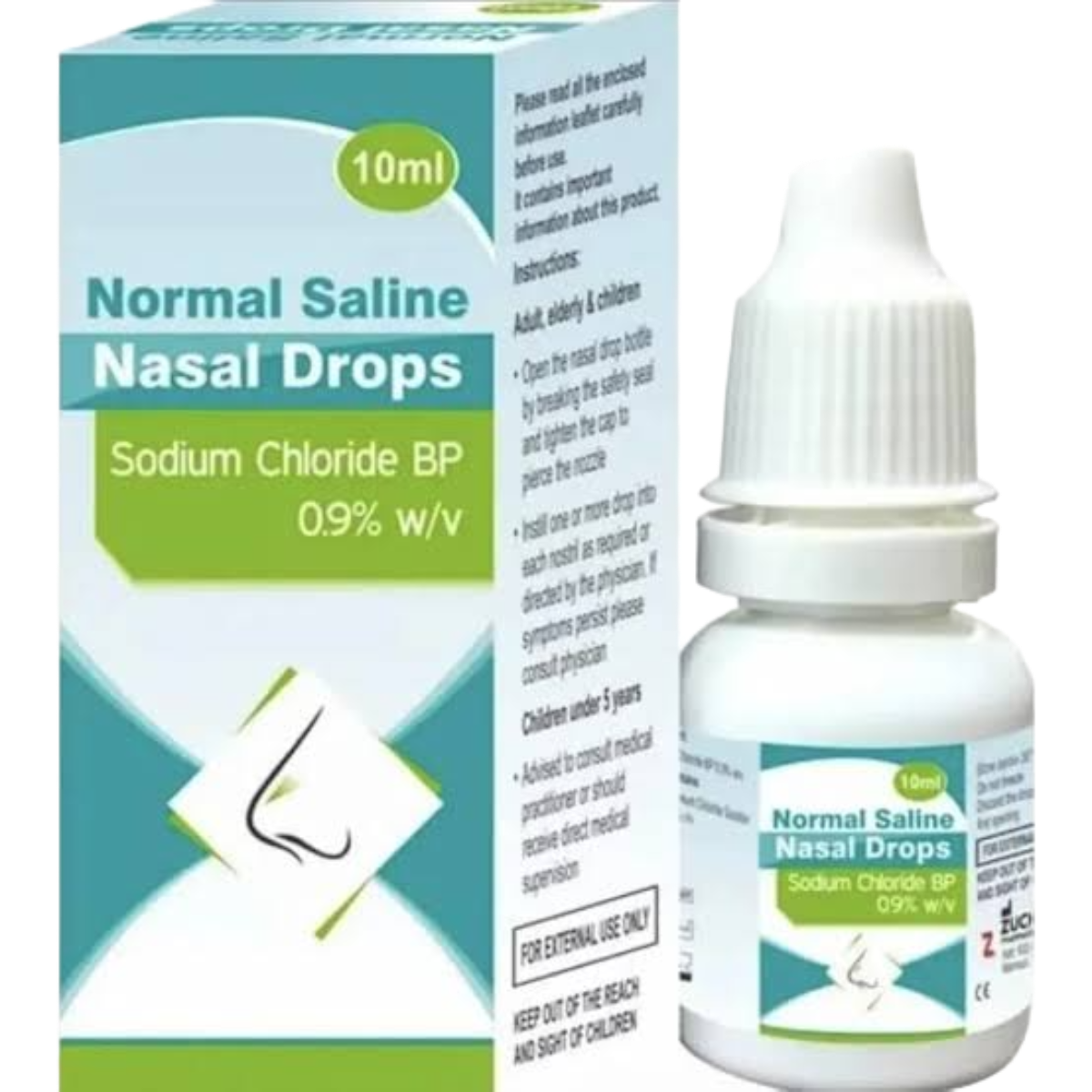Saline Solution Nasal Drops, 10ml