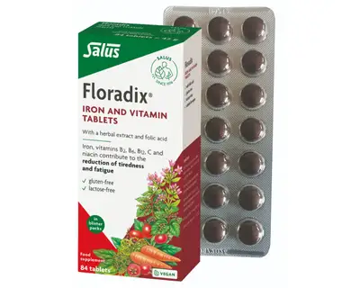 Salus Floradix Iron and Vitamins 84 Tablets