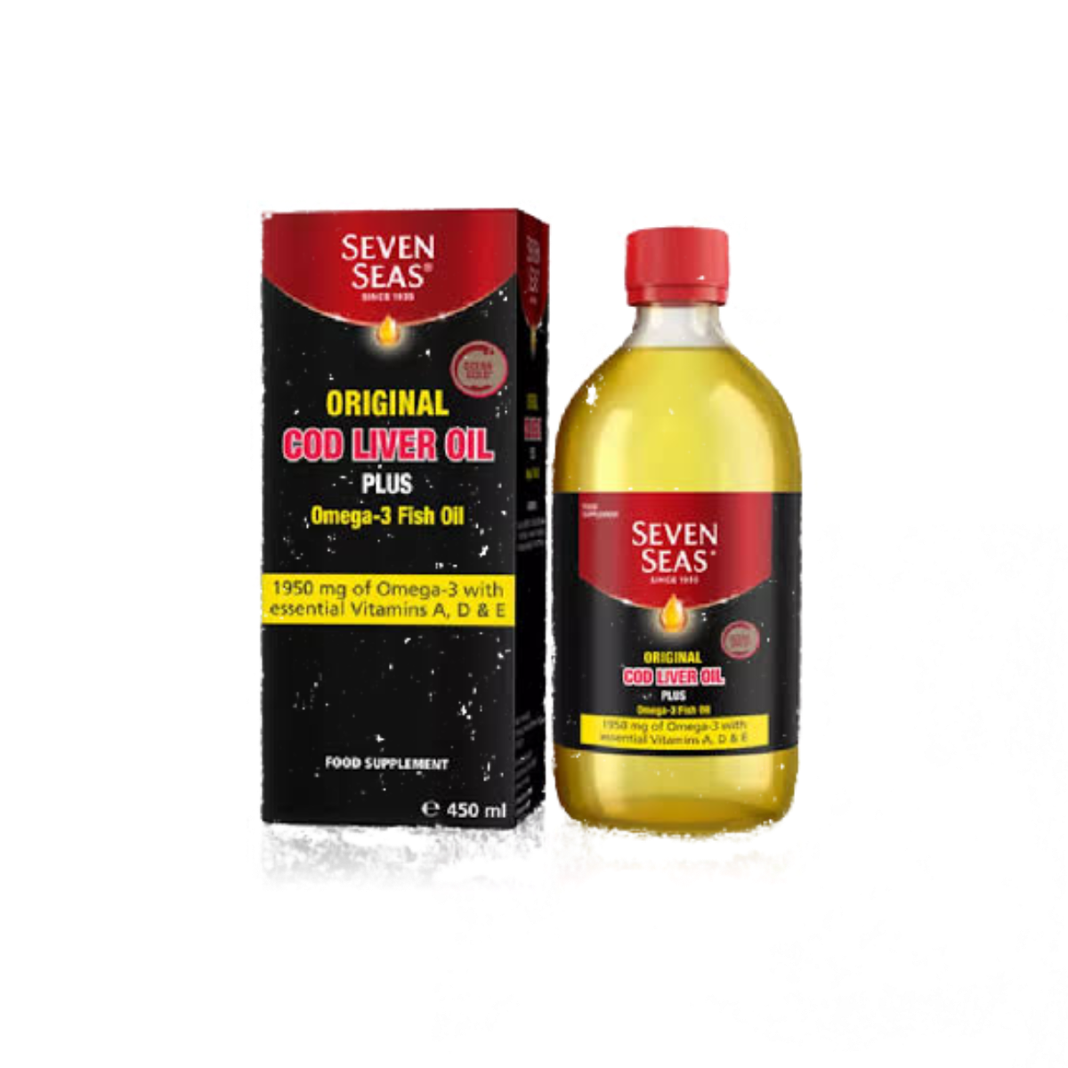 Seven Seas Original Cod Liver Oil Plus Omega - 3, 450ml