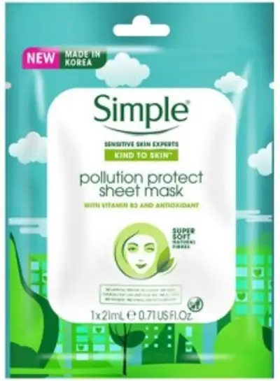 SIMPLE KIND TO SKIN POLLUTION PROTECT SHEET MASK