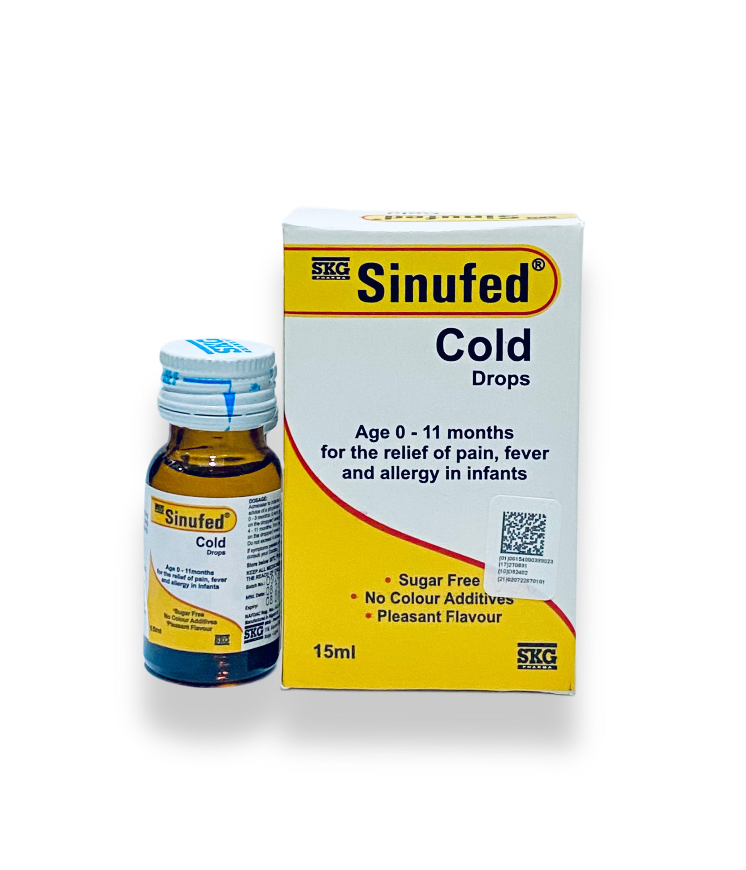 Sinufed Cold Drop Age 0-11 Sugar Free x15ml