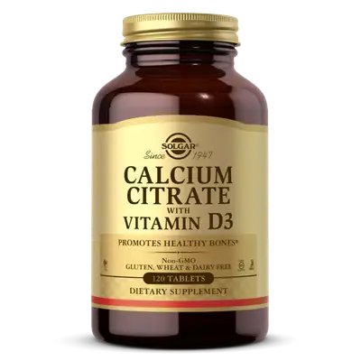 SOLGAR CALCIUM CITRATE WITH VITAMIN D3 X 120 TABS