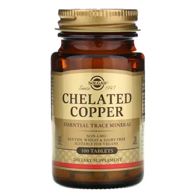 SOLGAR CHELATED COPPER TABLETS BY