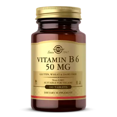 SOLGAR VITAMIN B6 50MG X 100 TABS