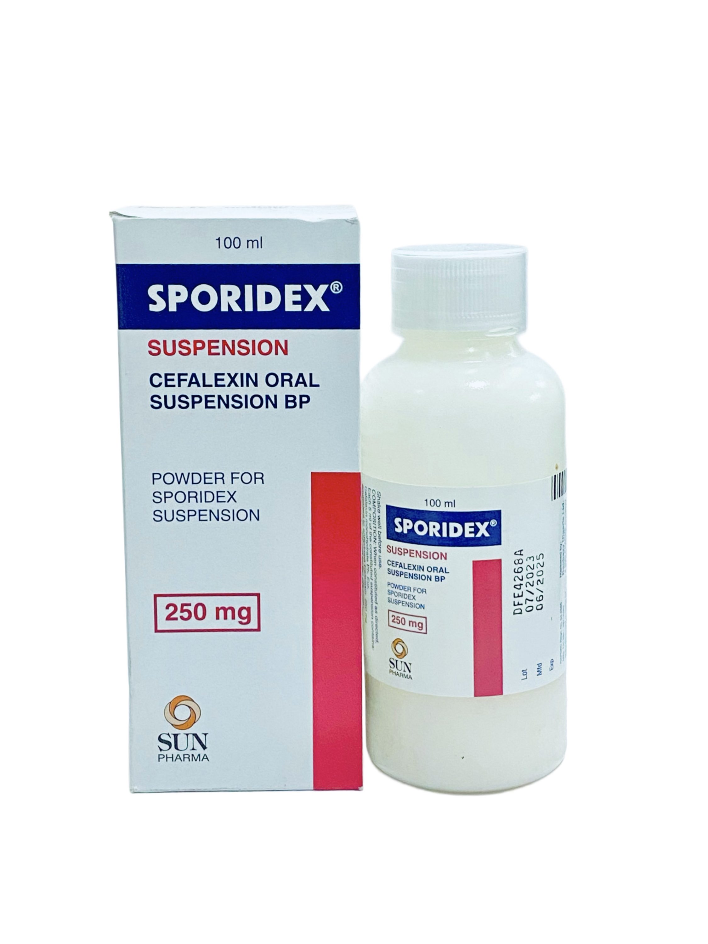 Sporidex Suspension 250mg/5ml (Cefalexin)