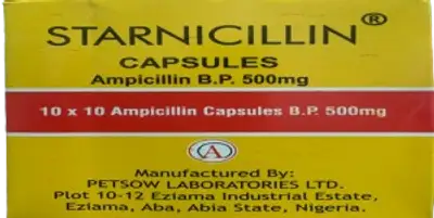 Starnicillin Ampicillin 250mg Capsules (10 Capsules)