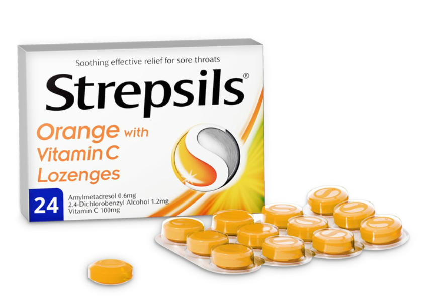 Strepsils Orange with Vitamin C Lozenges x24