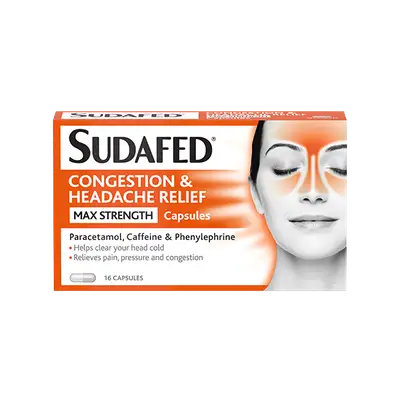 Sudafed congestion and headache relief day and night 16 capsules pack