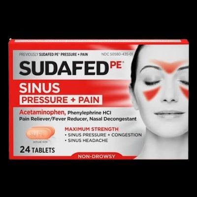 Sudafed Sinus Pressure and Pain Tablets, 24 Tablets