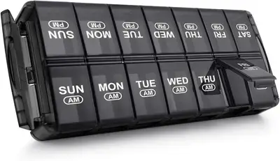 SUKUOS 7 DAY AM/PM PILL ORGANIZER