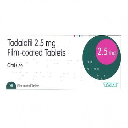 Tadalafil 2.5mg Tablets, 28 Tablets