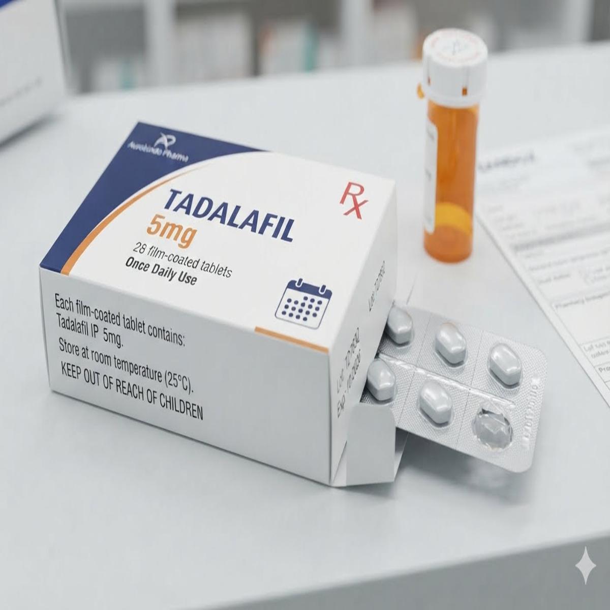 Tadalafil 5mg Tablets, 28 Tablets