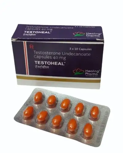 Testoheal Testosterone undercaonate 30 capsules pack