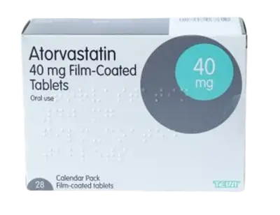 Teva Atorvastatin 40mg 28 tablets pack
