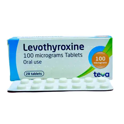 Teva Levothyroxine 100 micrograms tablets 28 tablets pack