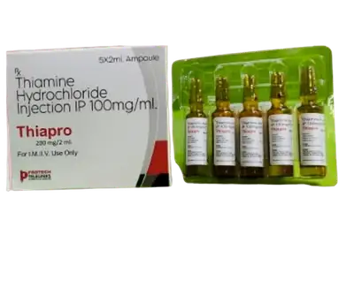Thiapro Thiamine injection 5x2ml ampoules pack