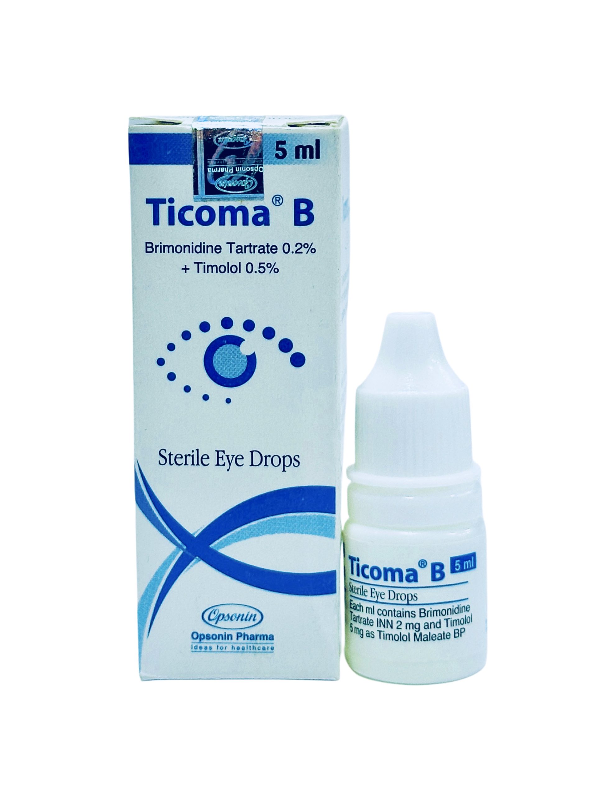 Ticoma B Eye Drop (Brimonidine + Timolol) x5ml