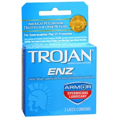 TROJAN CONDOM ENZ(SPERMICIDAL)