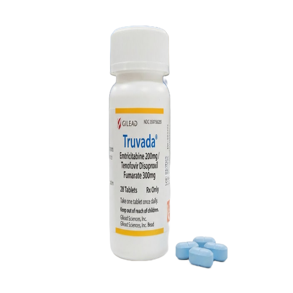 Truvada Tablets - Emtricitabine 200mg Tenofovir DF 300mg, 28 Tablets