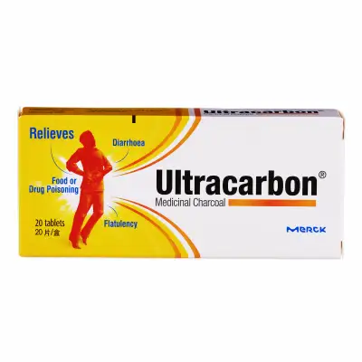 Ultracarbon medicinal charcoal 250mg 50 tablets pack
