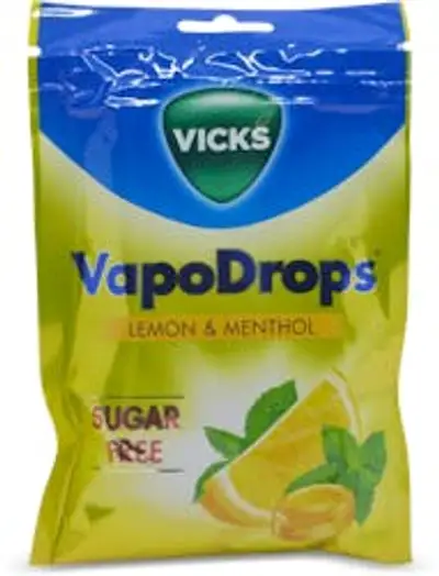 VICKS VAPODROPS LOZENGES 72G(LEMON & MENTHOL)