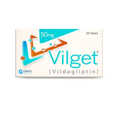 Vilget Vildagliptin 50mg 28 tablets pack