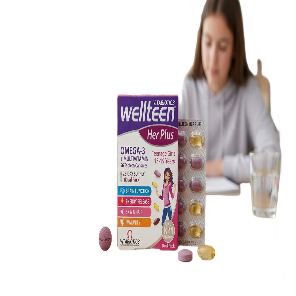 Vitabiotics Wellteen Her Plus, 56 Tablets/Capsules