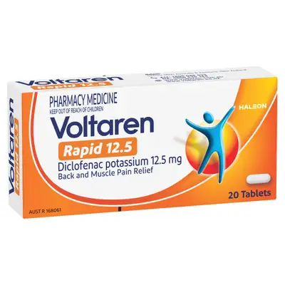 Voltaren Rapid Extra Strength 25mg 20 Tabs