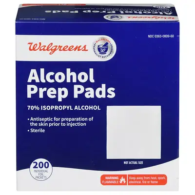 WALGREEN ALCHOL  PADS