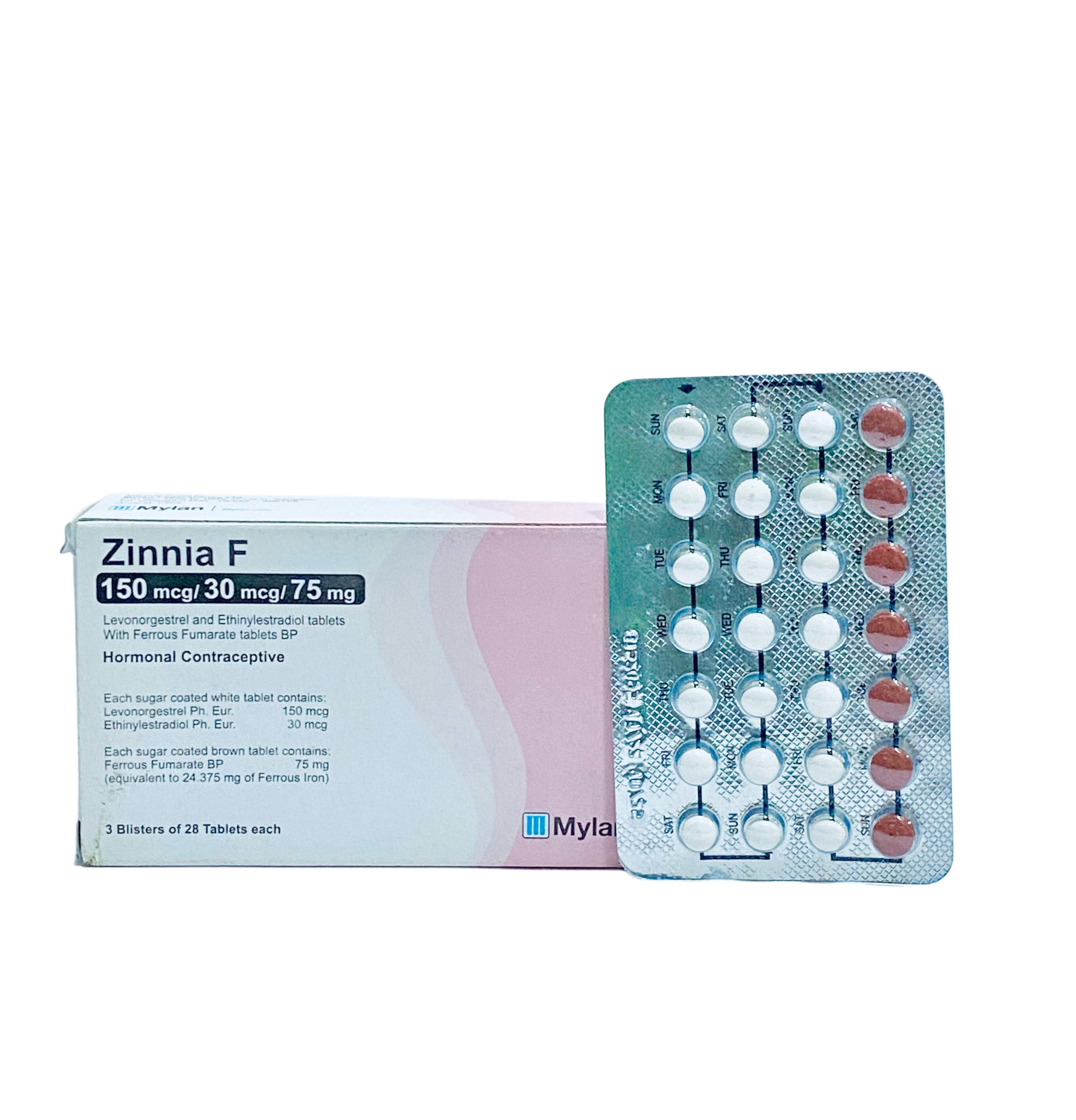 Zinnia F Tablet 150mcg/30/75mg